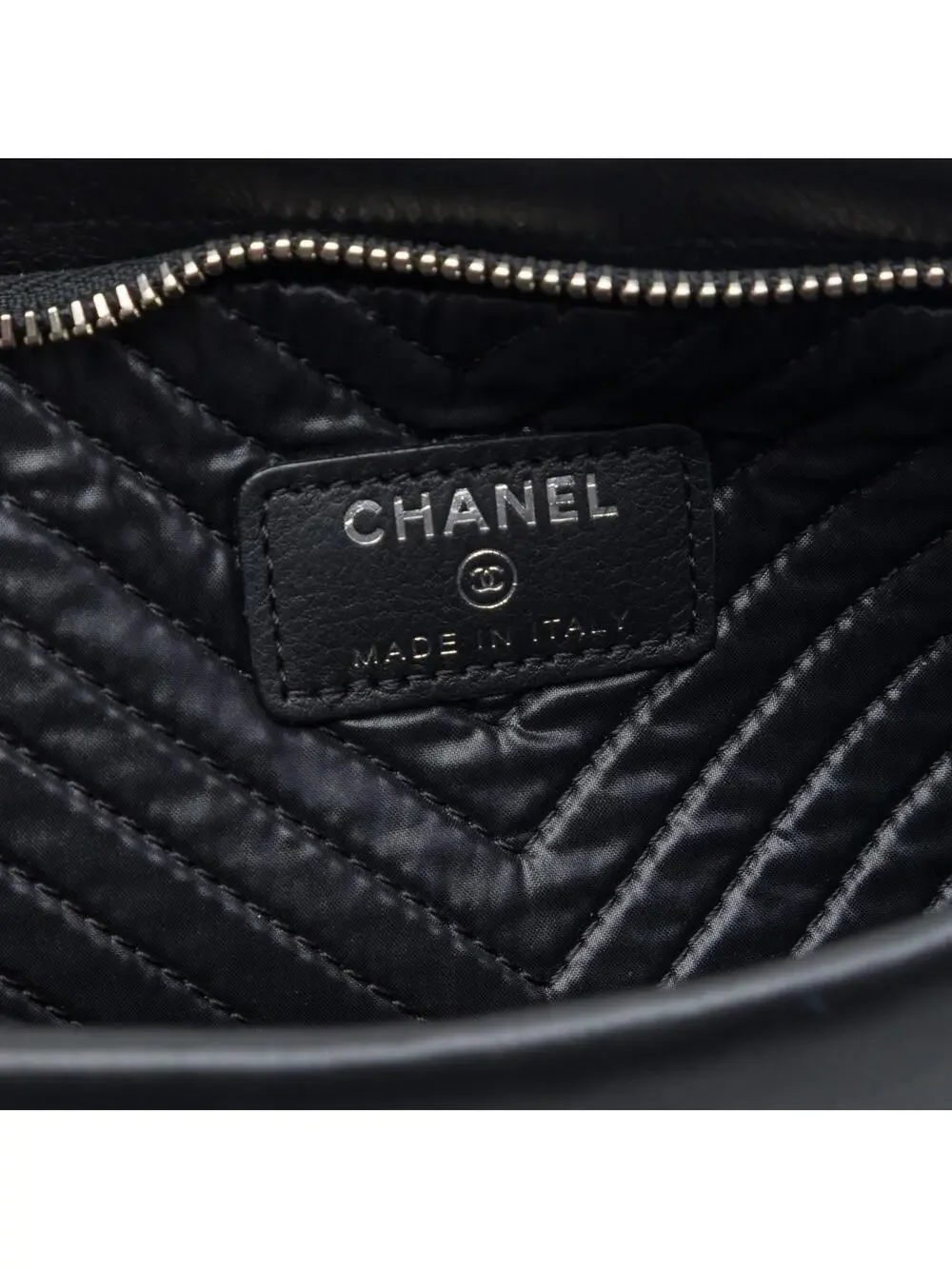 Chanel Chevron Calfskin Cc Beauty Boy #300585C14B